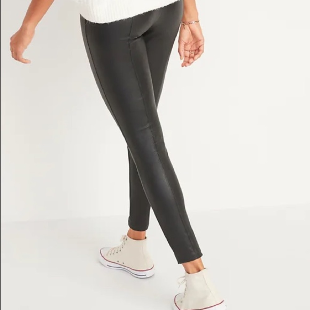 Old Navy Stevie High Rise Leather Leggings